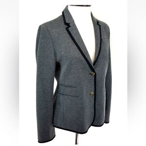 J. Crew Gray Blazer with Black Trim